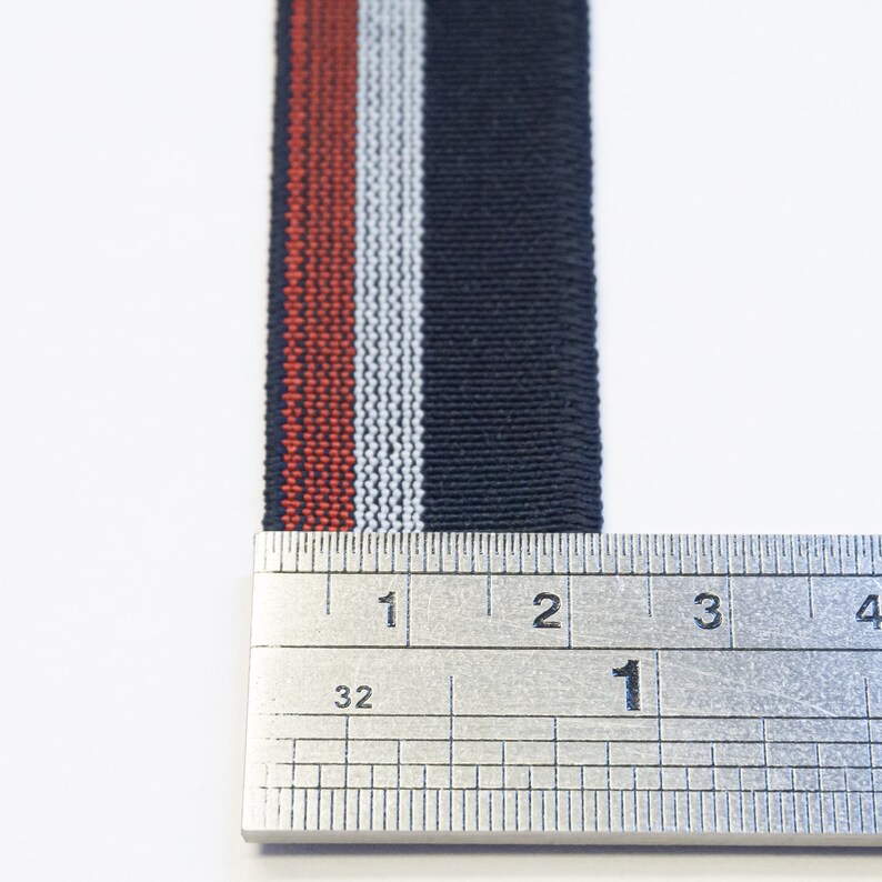 0.8-2.4 Inch 2-6 Cm Tommy Elastic Ribbon Band Navy Blue/red/white ...