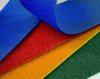 Nastro in velcro da cucire da 2 pollici (5 cm) - Velcro largo - Gancio e anello colorati da cucire