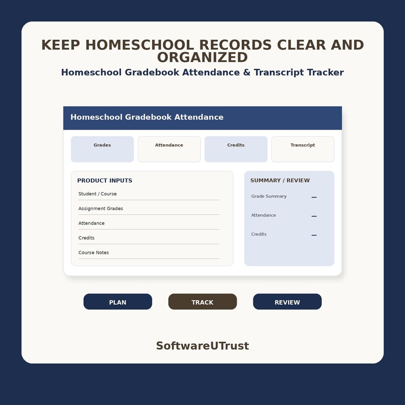 Homeschool Gradebook Attendance & Transcript Tracker | Homeschool ...