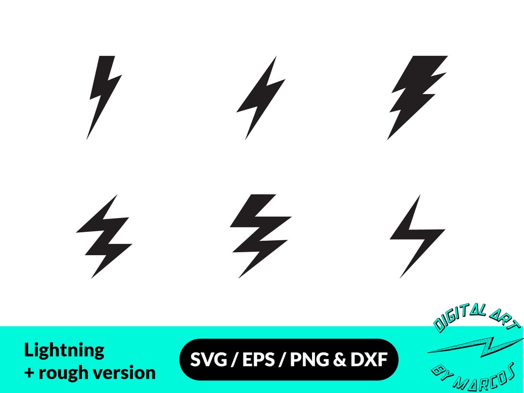 Lightning Bolts Bundle, SVG, PNG, JPG, Dxf, Commercial Use, Digital Cut ...
