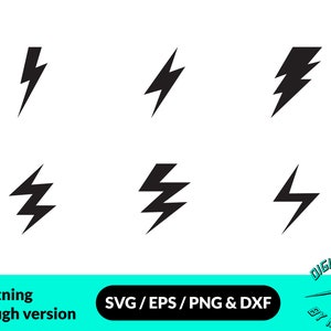 Lightning Bolts Bundle, SVG, PNG, JPG, dxf, Commercial Use, Digital Cut File, Transparent Background, Electric Bolt, thunder bolt, bolt svg