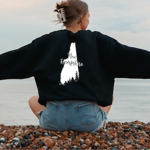 New Hampshire Sweatshirt | NH Sweatshirt | New England Sweatshirt | State Sweatshirt | Fall Sweatshirt | Oversized Sweatshirt | Comfy Shirt