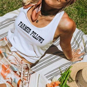 Farmer Pillows Tank Top | Vintage Tank | Farmer Pillows Tank | Cowgirl Summer Tank | Country Tank | Western Tank | Western Tank Top |