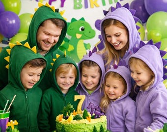 Boys Green Dinosaur/Dragon Hoodie with Yellow Spikes | Forest Green Dinosaur Sweatshirt | Fun Dinosaur Dress-Up Costume