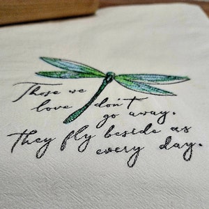 Bereavement Gift, Dragonfly Kitchen Towel, Unique Sympathy Gift, Dragonfly Gifts