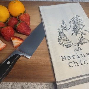 Funny Sassy Kitchen Towel, Embroidered Tea Towel, Marinated Chicken, Funny Towel, Chicken Towel