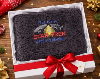 This is My Star Exploration Watching Blanket  - Embroidered Plush Fleece Throw