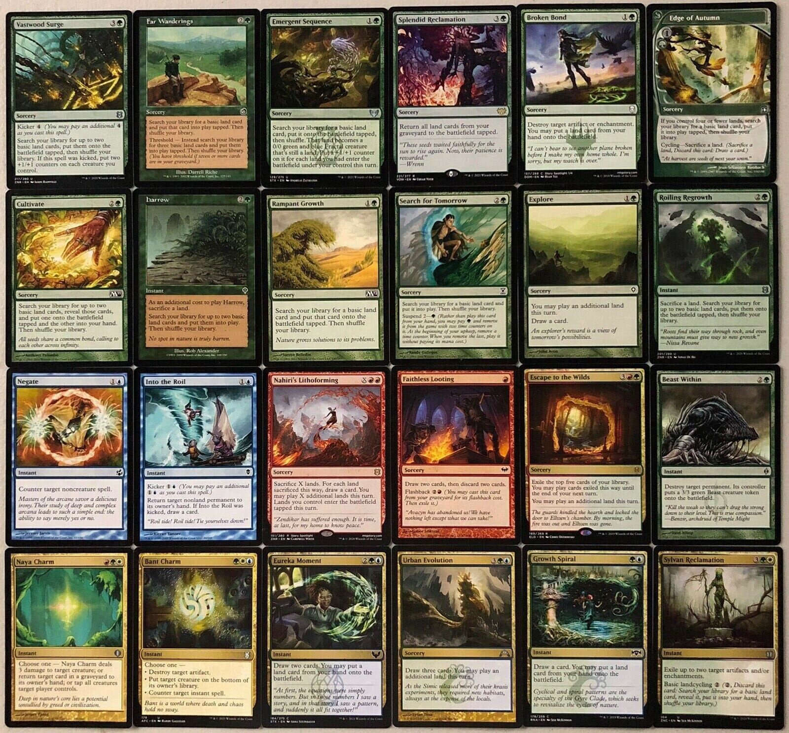 EDH Landfall Deck Commander MTG Magic the Gathering Etsy