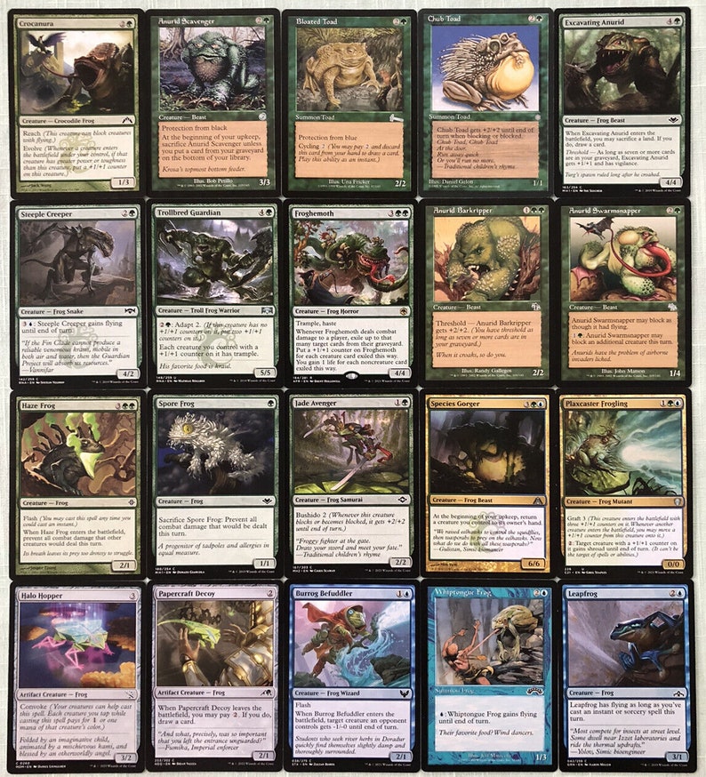 EDH Frog Deck Commander MTG Magic the Gathering Etsy