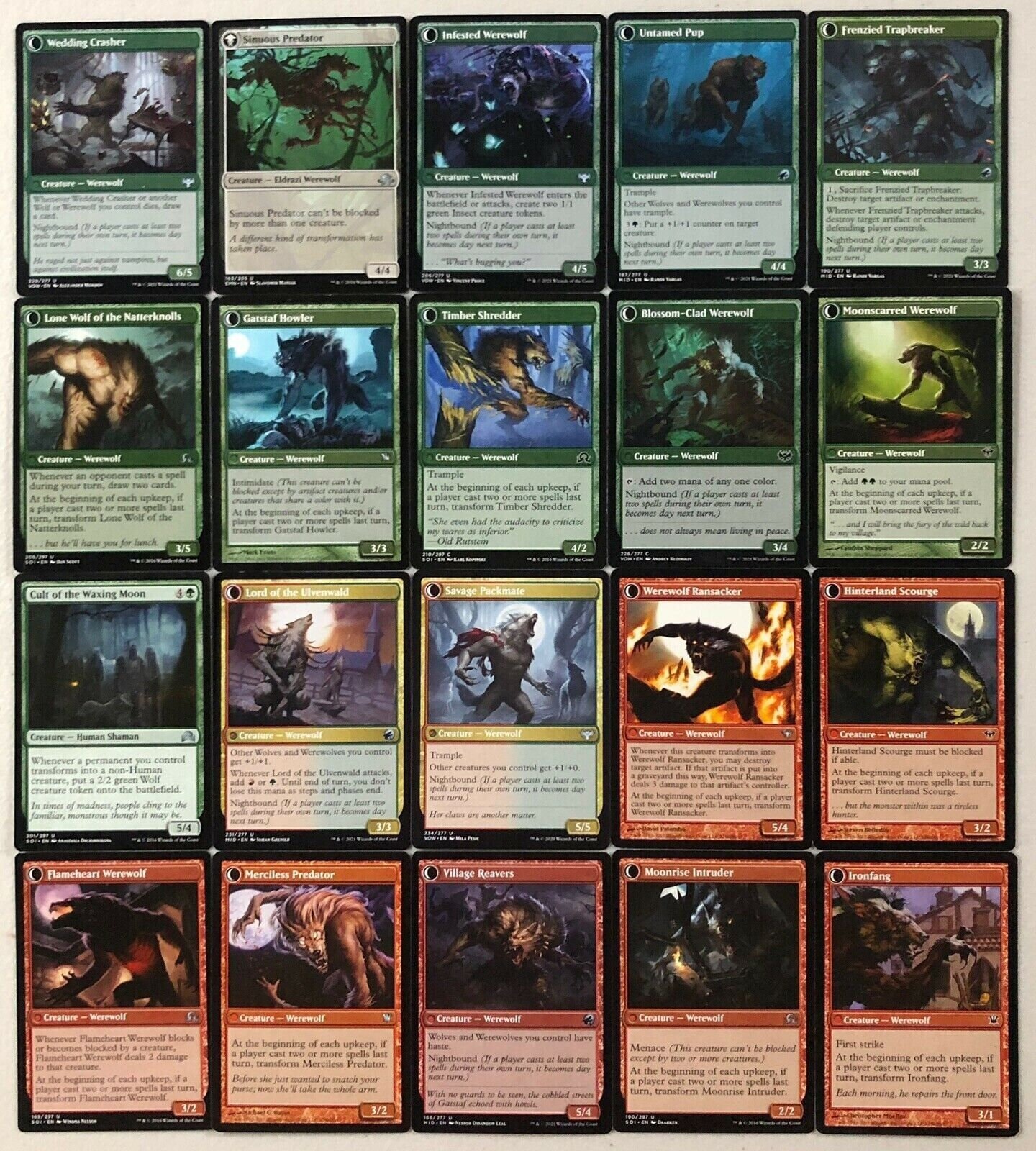 EDH Werewolf Deck Commander MTG Magic the Gathering Etsy