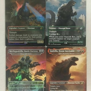 godzilla mtg cards for sale Magic: The Gathering Secret Lair: Ikoria Lair of Behemoths Lands : Toys & Games Mountain (Godzilla Lands) [Secret Lair