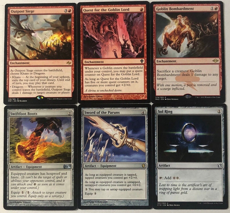 EDH Goblin Deck Commander MTG Magic the Gathering Etsy