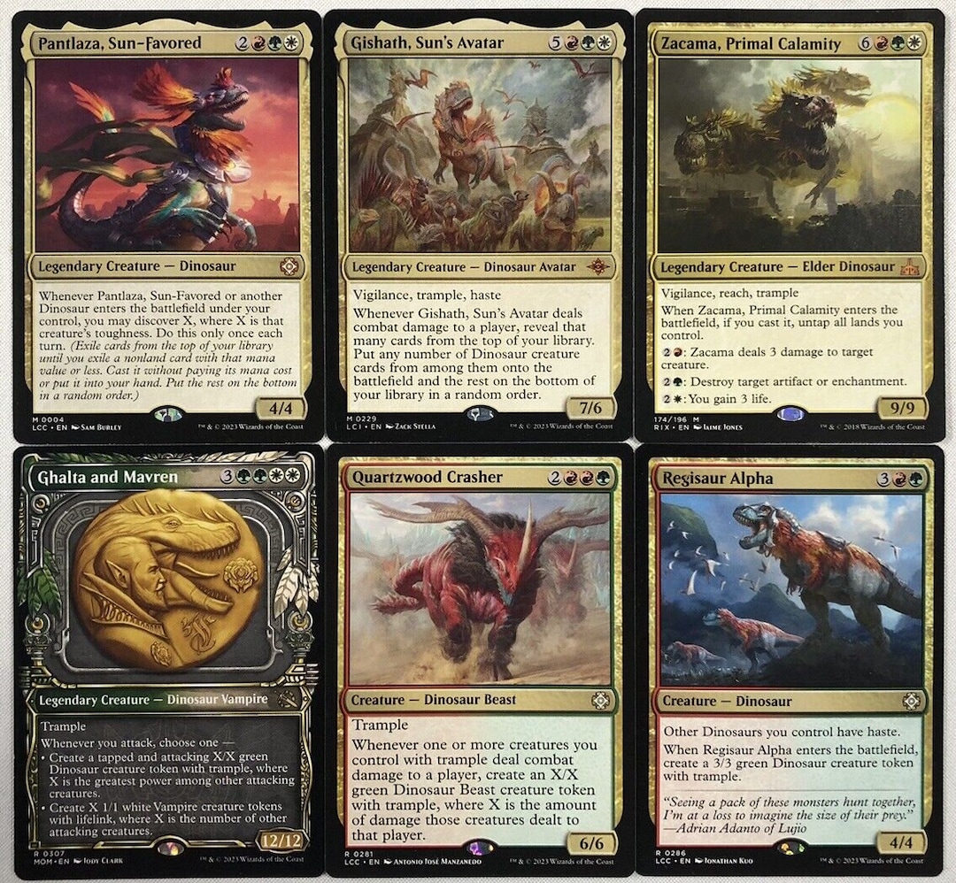 EDH Dinosaur Deck Commander MTG Magic the Gathering Etsy