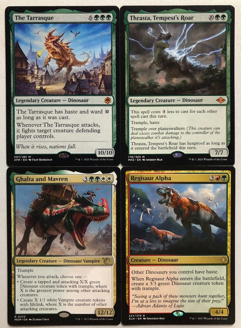 EDH Dinosaur Deck Commander MTG Magic the Gathering Etsy