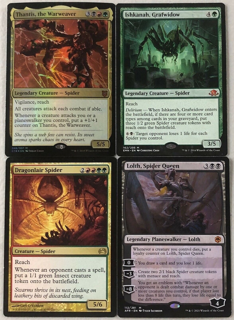 EDH Spider Deck Commander MTG Magic the Gathering Etsy