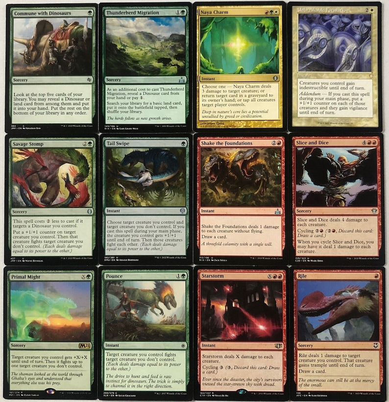 EDH Dinosaur Deck Commander MTG Magic the Gathering Etsy