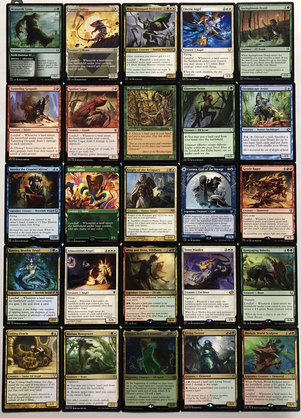 EDH Landfall Deck Commander MTG Magic the Gathering Etsy