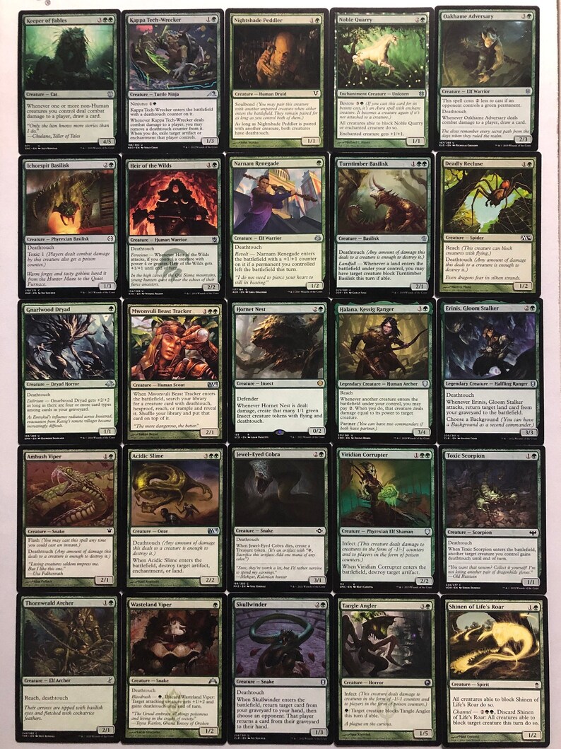 EDH Deathtouch Deck Commander MTG Magic the Gathering Etsy