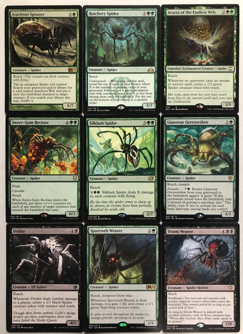 EDH Spider Deck Commander MTG Magic the Gathering Etsy