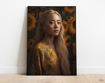 Reine de l'été | Portraits | Saison | Saison | Affiches | A3 | TÉLÉCHARGEMENT NUMÉRIQUE