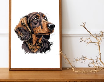 Chien teckel (Pack d'images 01) | TÉLÉCHARGEMENT NUMÉRIQUE | Paquet d'images