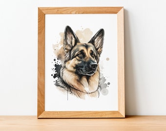 Chien de berger allemand (Pack d'images 01) | TÉLÉCHARGEMENT NUMÉRIQUE | Paquet d'images