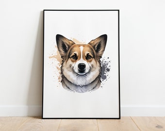 Chien Corgy | Portrait 05 du pack d'images 01 | TÉLÉCHARGEMENT NUMÉRIQUE