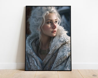 Reine de l'hiver | Portraits | Saison | Saison | Affiches | A3 | TÉLÉCHARGEMENT NUMÉRIQUE