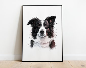 Chien Border Collie | Portrait 01 du pack d'images 01 | TÉLÉCHARGEMENT NUMÉRIQUE