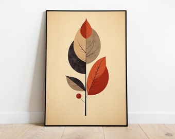 Rotes Blatt | Natur | DIGITAL DOWNLOAD | A3 Poster
