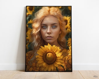 Reine de l'été | Portraits | Saison | Saison | Affiches | A3 | TÉLÉCHARGEMENT NUMÉRIQUE