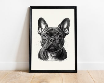 Chien bouledogue français (Pack d'images 01) | TÉLÉCHARGEMENT NUMÉRIQUE | Paquet d'images