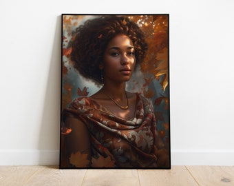 Reine de l'Automne| Portraits | Saison | Saison | Affiches | A3 | TÉLÉCHARGEMENT NUMÉRIQUE