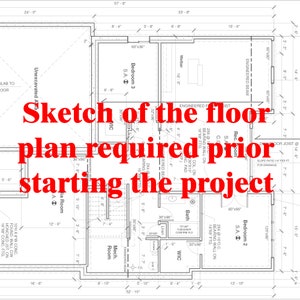 Custom floor plans, Architectural Design and Drafting, Personalized floor plans, Custom Design and Drafting, Custom Architectural2000 sqft image 6