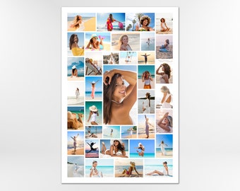 ポスターコラージュテンプレート、24x36フォトコラージュ、ポスターサイズフォトコラージュテンプレート、ラブコラージュ、婚約、葬儀、追悼、ストーリーボード