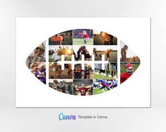 American Football Fotocollage Vorlage, Sport Fotocollage, American Football Collage Vorlage, American Football Bildcollage, Canva
