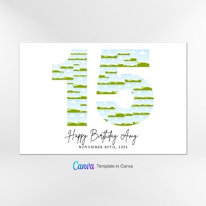 15歳の誕生日フォトコラージュテンプレート、数字15のコラージュ、15歳のコラージュ、彼女へのカスタムギフト、15歳の誕生日、数字コラージュ、Canvaテンプレート 画像 4