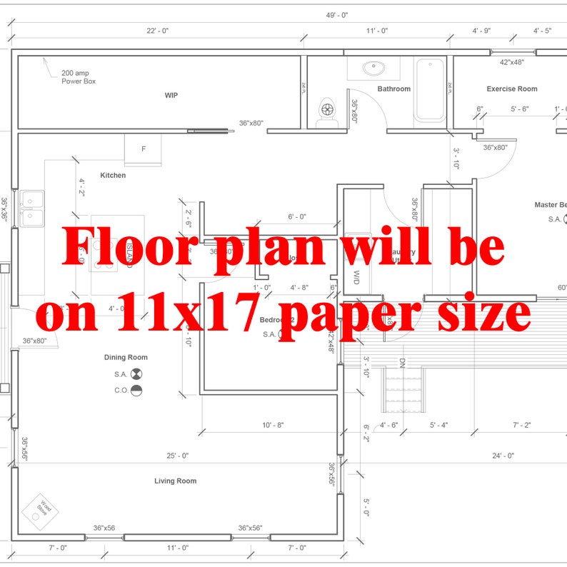 Custom floor plans, Architectural Design and Drafting, Personalized floor plans, Custom Design and Drafting, Custom Architectural2000 sqft image 4