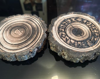 Handmade Organic Viking Coasters (PAIR)