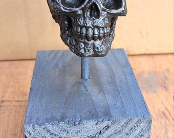 Handmade soul skull on a plinth