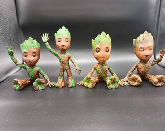 Handmade 2 inch groots, set of 4