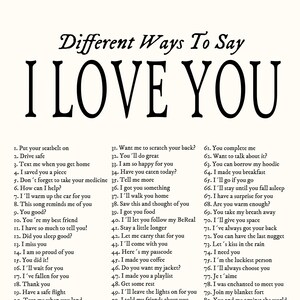 Different ways to say I LOVE YOU - poster - black/white