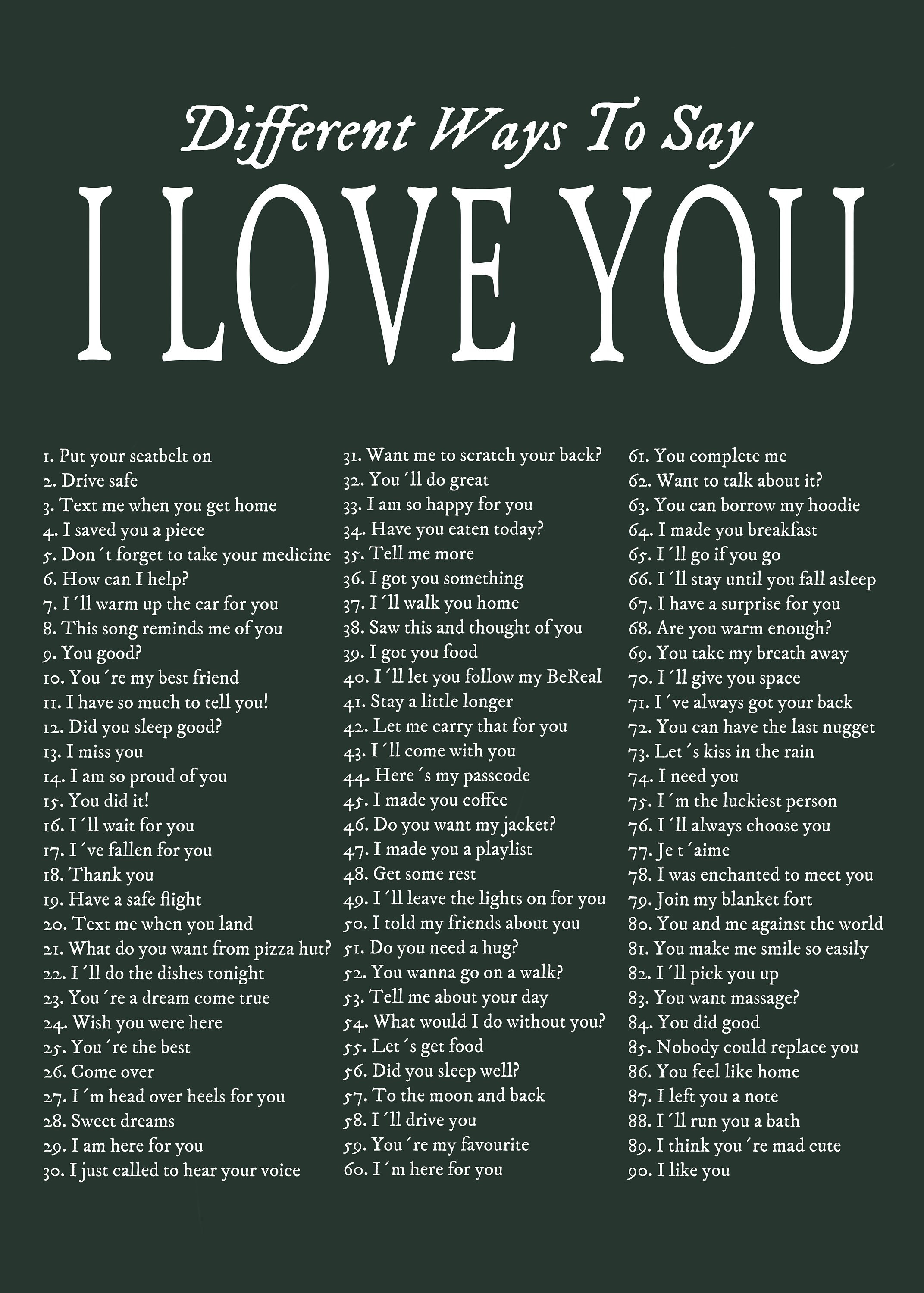 Emotional Ways To Say I Love You