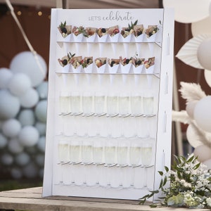 Wedding Canapes and Drinks Stand, Wedding Drinks Prosecco Stand, Wedding Food Display, Wedding Snacks Centerpiece, Wedding White Drink Stand
