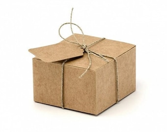 Petites boîtes kraft de bricolage avec étiquettes, ensemble de 10, boîtes kraft, étiquettes kraft, boîtes en papier de bricolage, boîtes de mariage rustiques, mariage boho, boîtes d’artisanat,