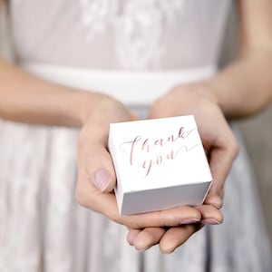Kleine Rose Gold Thank You Boxes - Set van 10 - Rose Gold Thank You Boxes - Wedding Gift Boxes - Verjaardag Gift Boxes - Rose Gold Favor Boxes