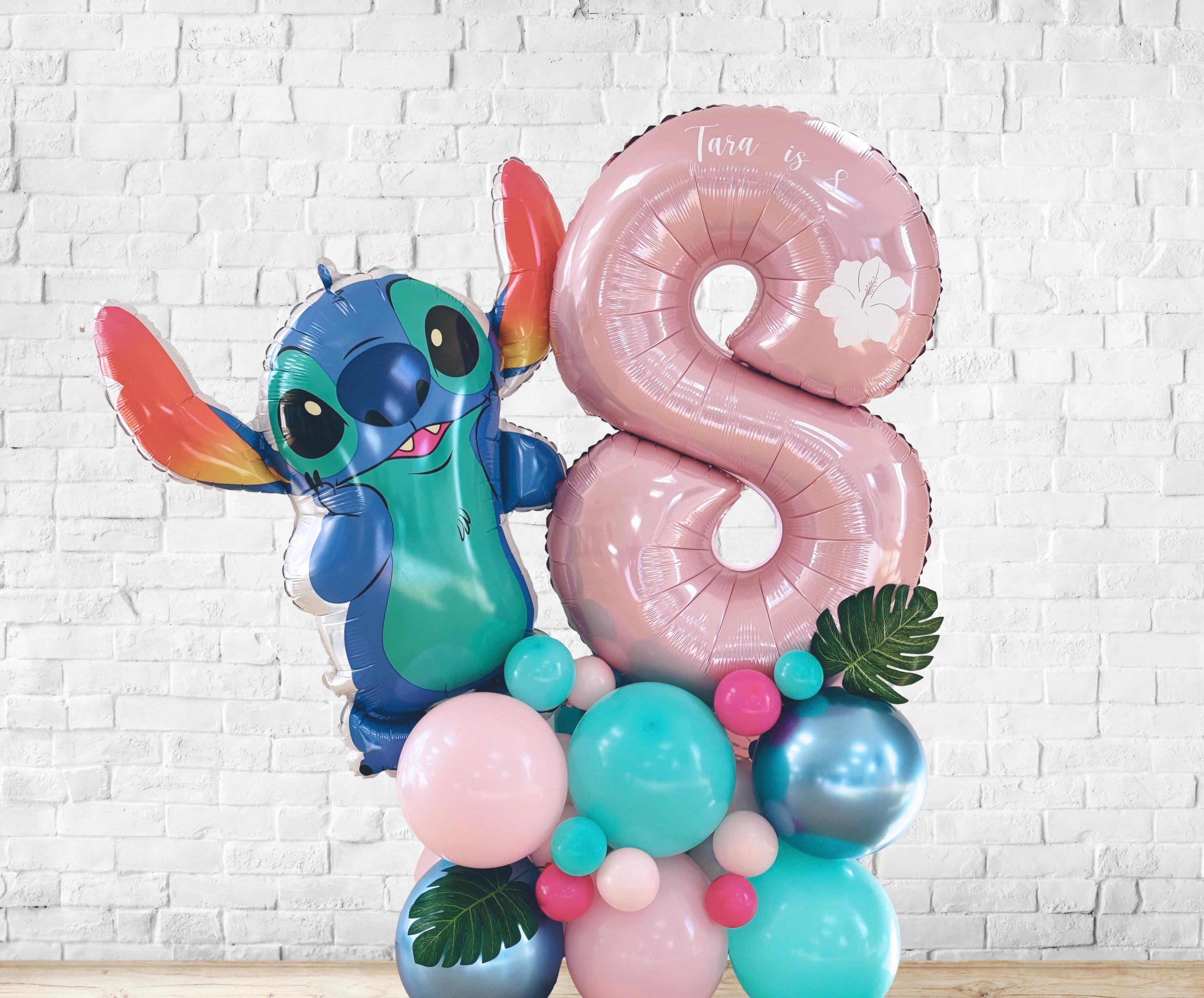 DIY Large Stitch Balloon Sculpture, Stitch Balloon Stack, Stitch Sculpture, Stitch Balloon, Stitch Party Decoration, Stitch Foil Balloon