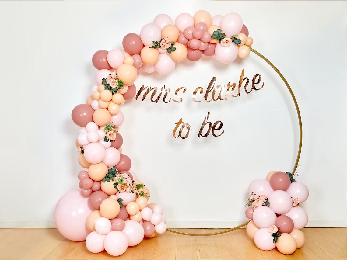 Valentine Balloons & Streamer Backdrop, Red, Gold, Pink Balloon Garland  With Streamers, Valentine's Day Decorations 