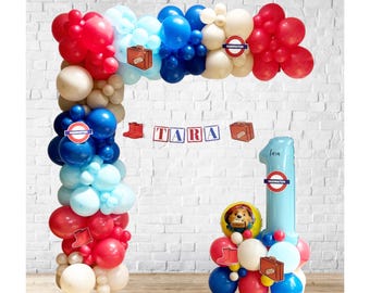 Paddington Balloon Arch, London Birthday, Paddington Birthday Decorations, Paddington Balloon, British Balloon Arch, London