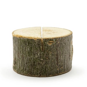Porte-cartes Tree Trunk Place - Supports de cartes Place en bois - Supports de cartes Rustic Place - Boho Wedding - Table de mariage - Porte-cartes nominatives